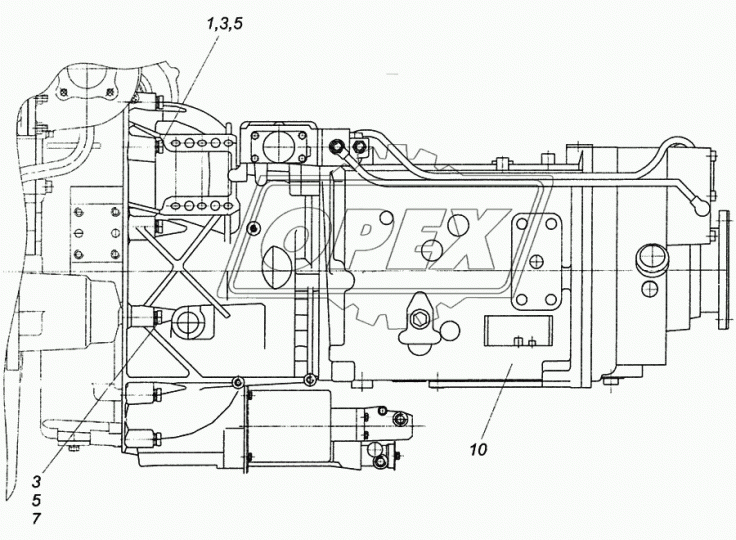 45104170012690 КПП ZF 16S 1820 ТО 1341002048 КАМАЗ-УВК